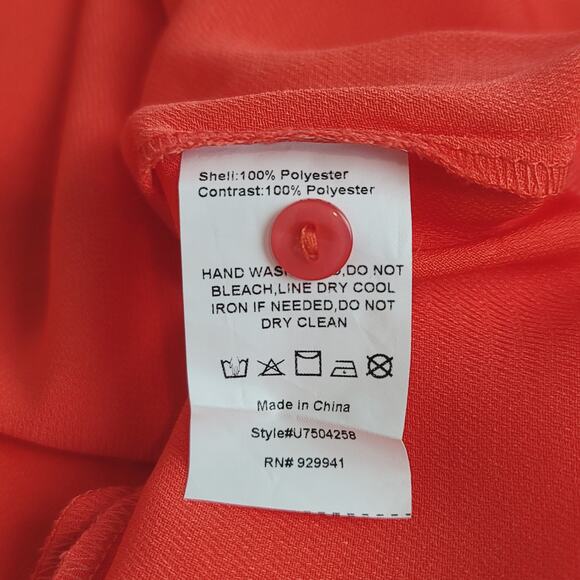 Suzanne Betro Open Crochet Lace Tomato Red Swing Dress, Size XL, NWT - Picture 11 of 12